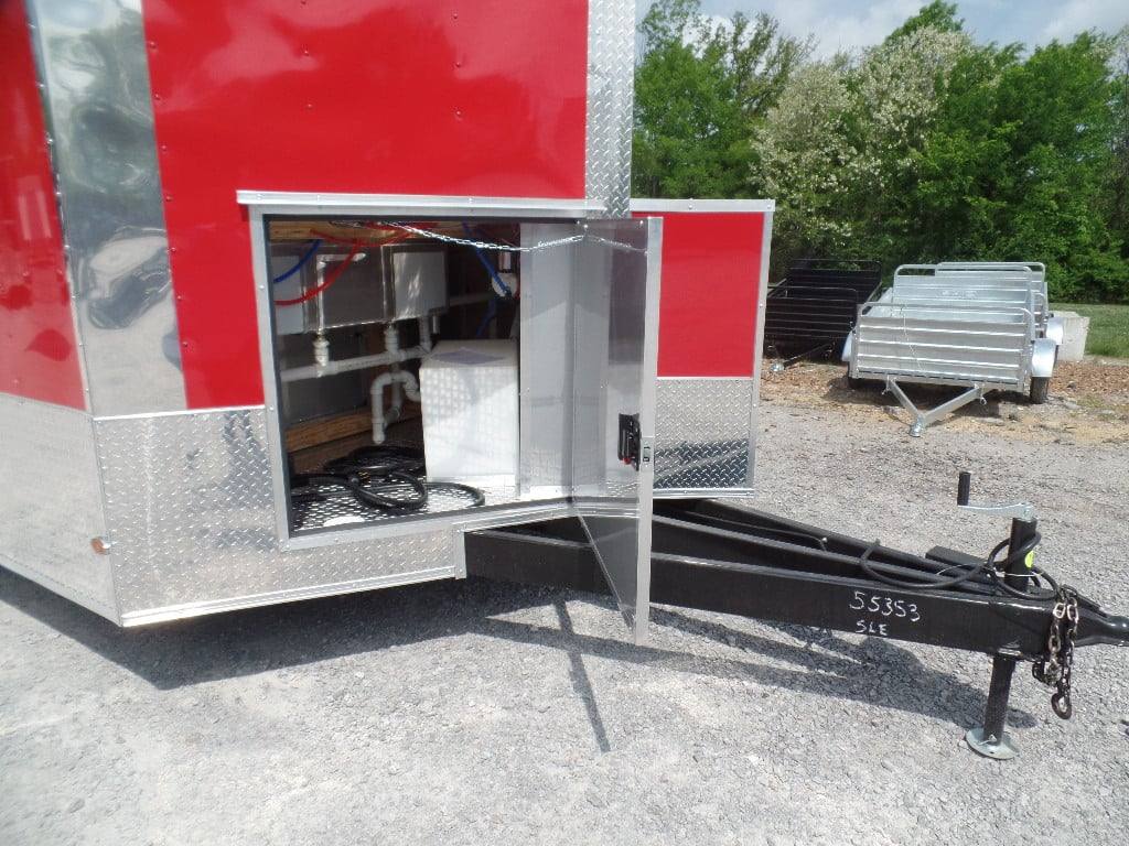 8.5' x 24' Concession Red Food Event Catering Trailer