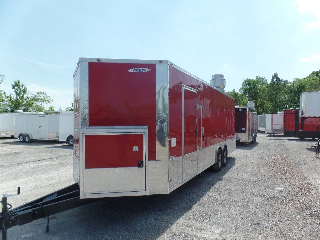 8.5' x 24' Concession Red Food Event Catering Trailer