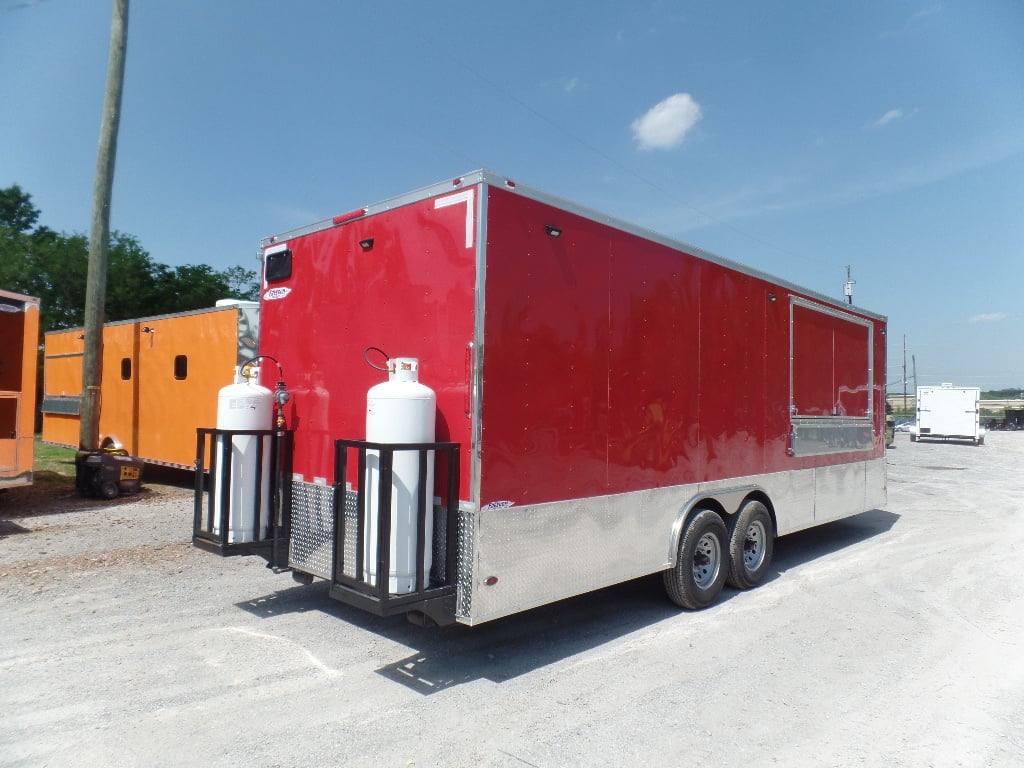 8.5' x 24' Concession Red Food Event Catering Trailer