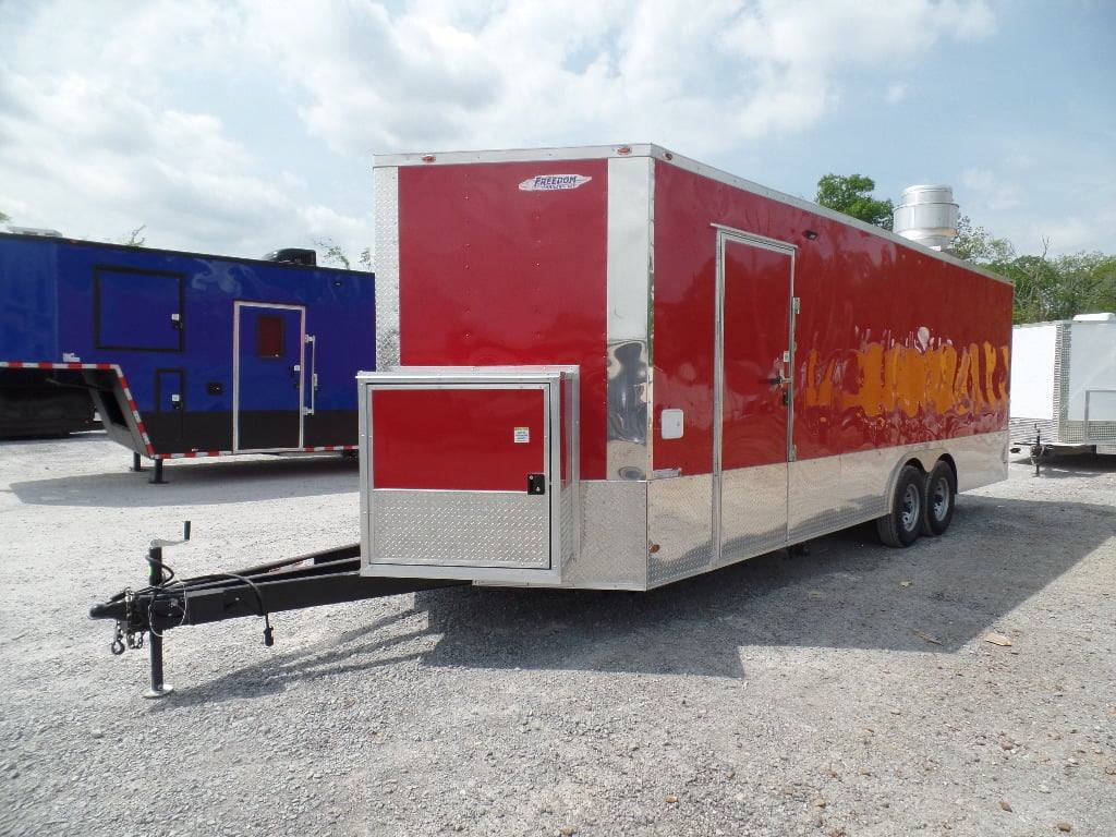 8.5' x 24' Concession Red Food Event Catering Trailer