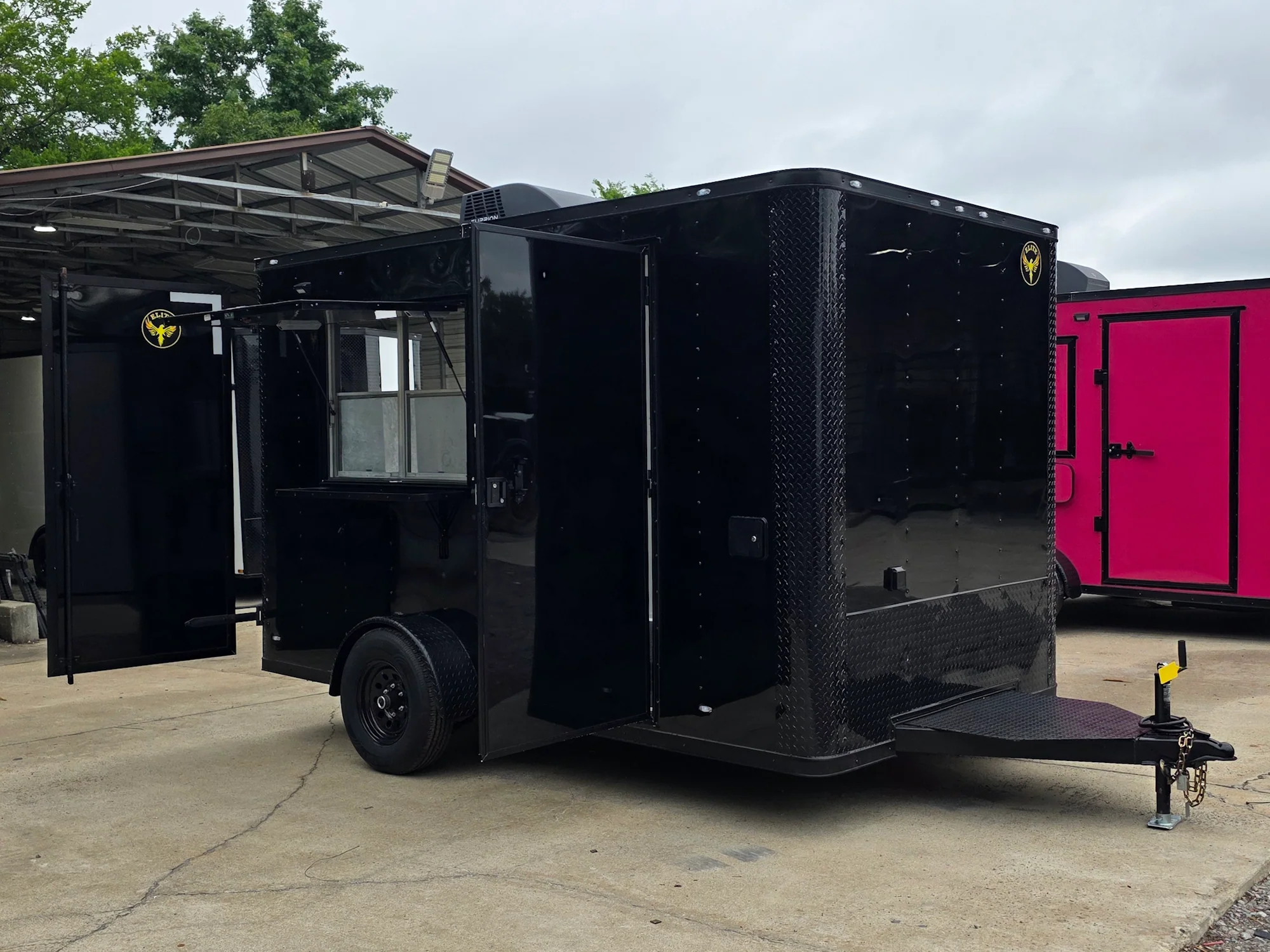 7' X 12' Flat Front Concession Trailer Food Event Catering