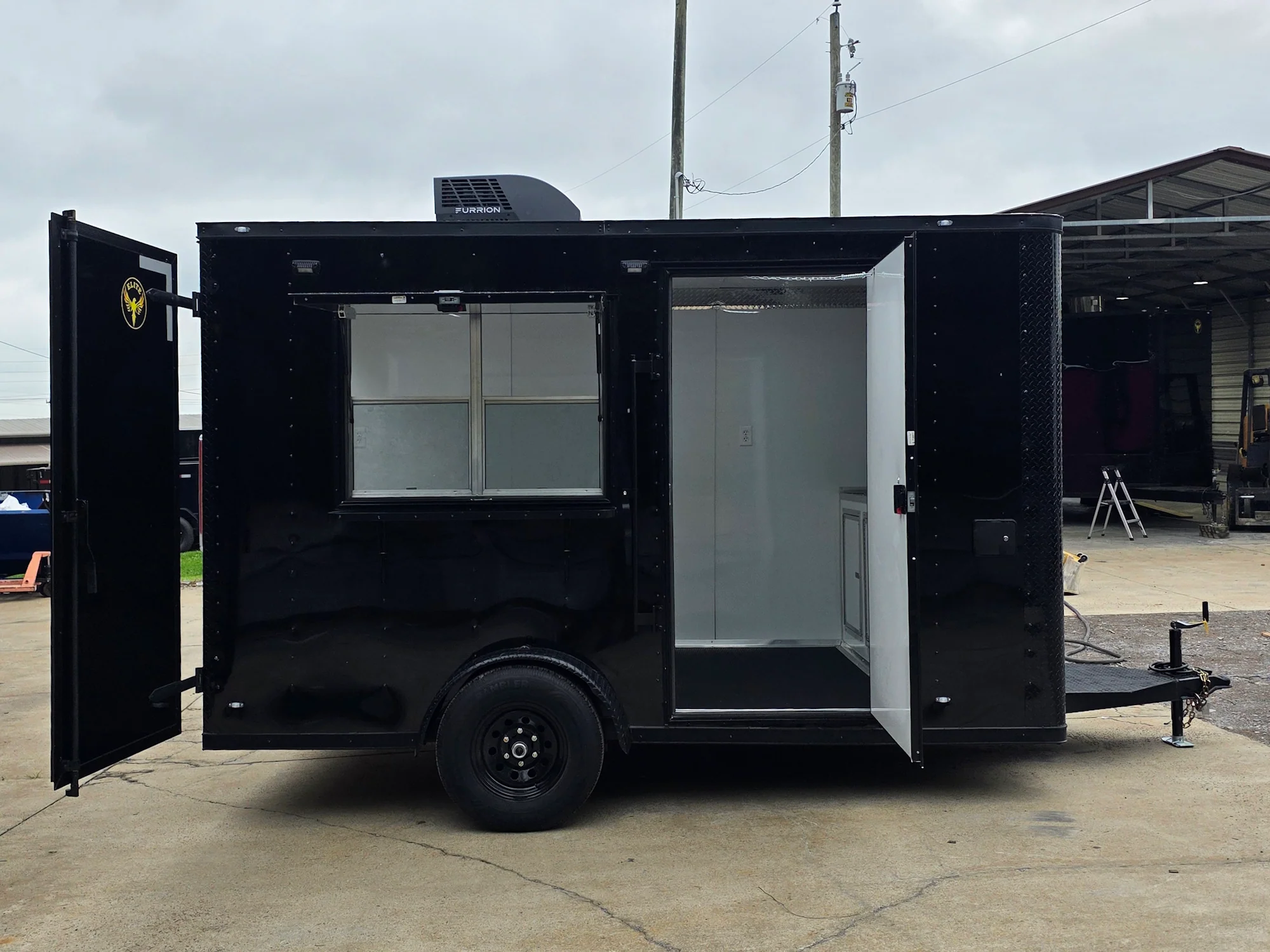 7' X 12' Flat Front Concession Trailer Food Event Catering