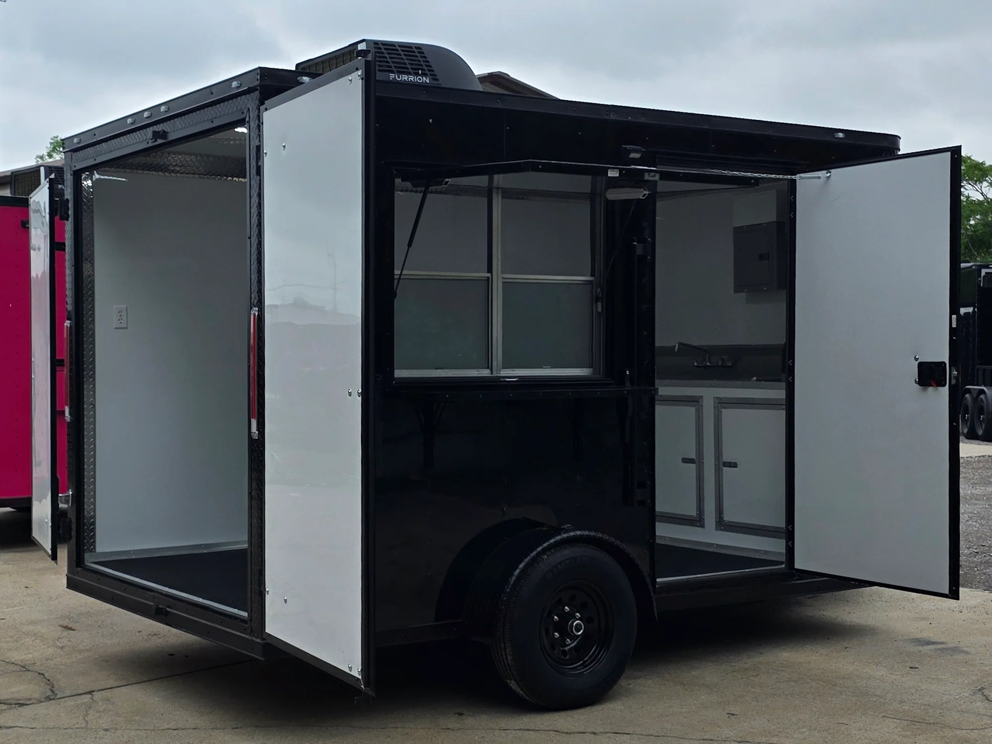 7' X 12' Flat Front Concession Trailer Food Event Catering