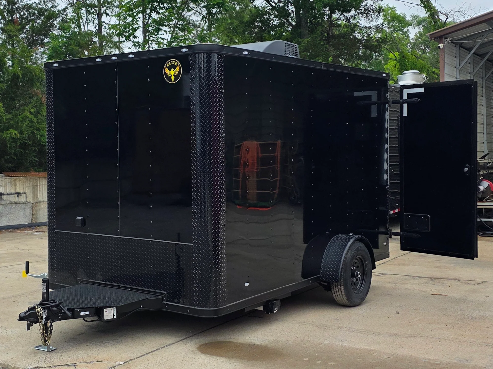 7' X 12' Flat Front Concession Trailer Food Event Catering