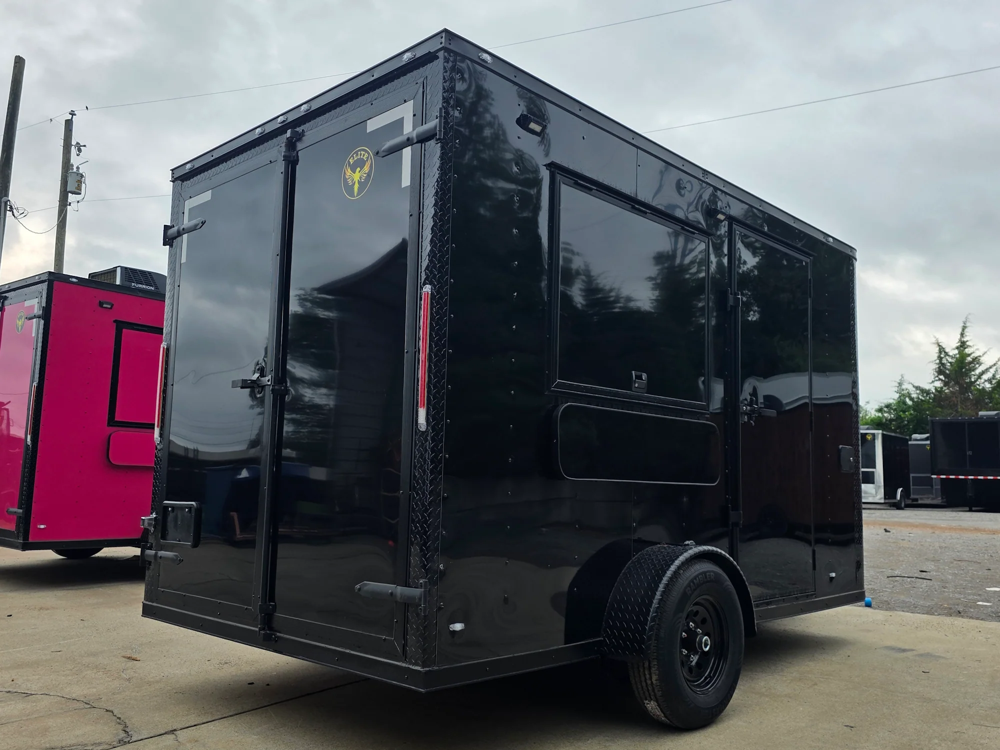 7' X 12' Flat Front Concession Trailer Food Event Catering