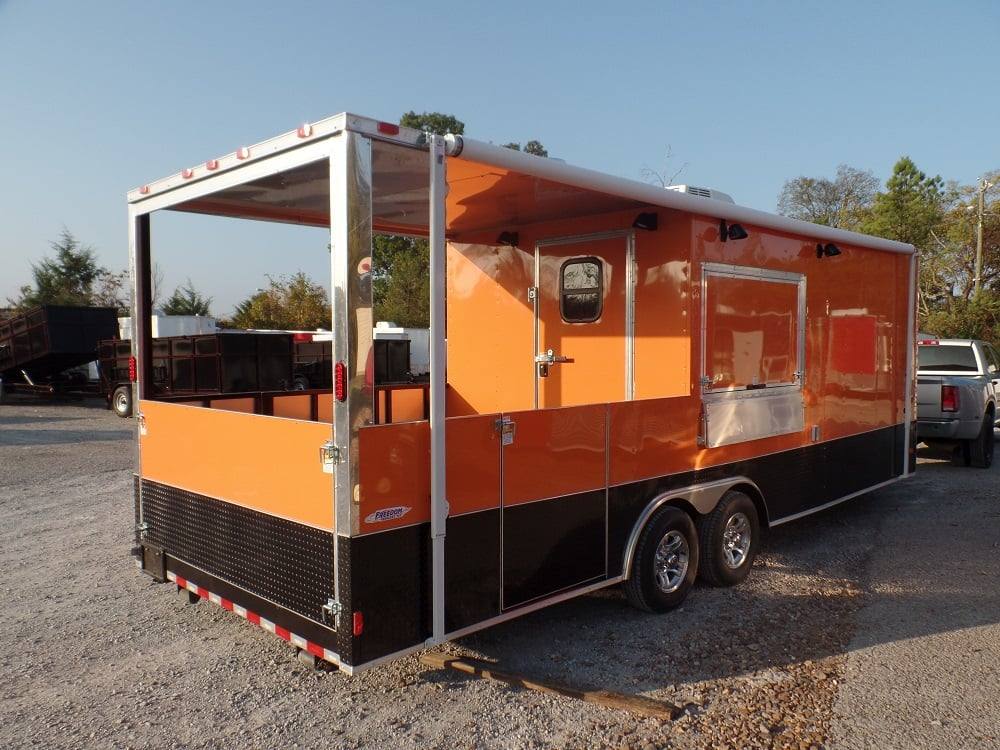 704-8.5-x-24-concession-trailer-orange-bbq-food-event-catering-12.jpg 8.5' x 24' Concession Trailer Orange BBQ Food Event Catering