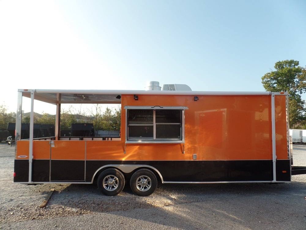 704-8.5-x-24-concession-trailer-orange-bbq-food-event-catering-4.jpg 8.5' x 24' Concession Trailer Orange BBQ Food Event Catering