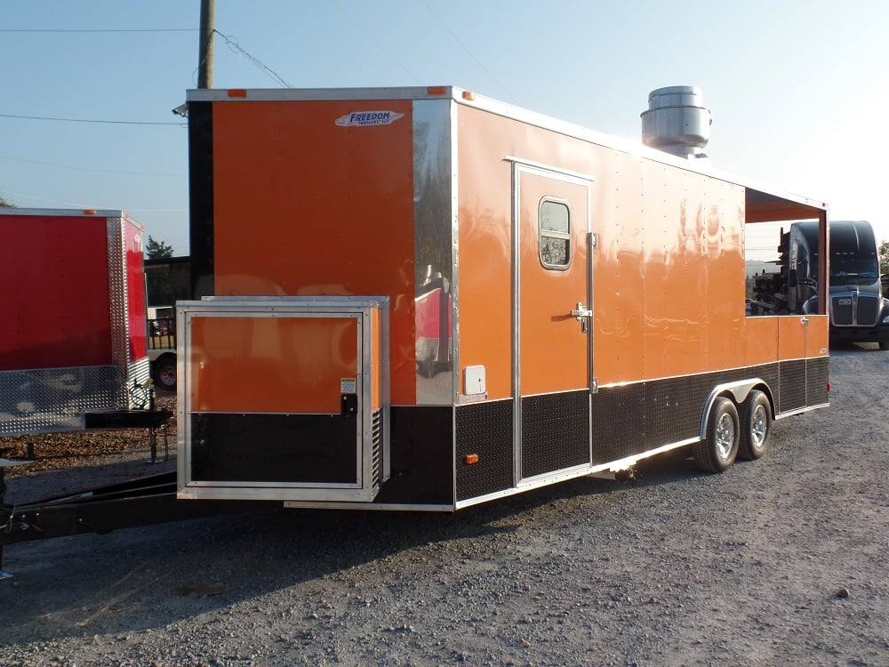 704-8.5-x-24-concession-trailer-orange-bbq-food-event-catering-7.jpg 8.5' x 24' Concession Trailer Orange BBQ Food Event Catering