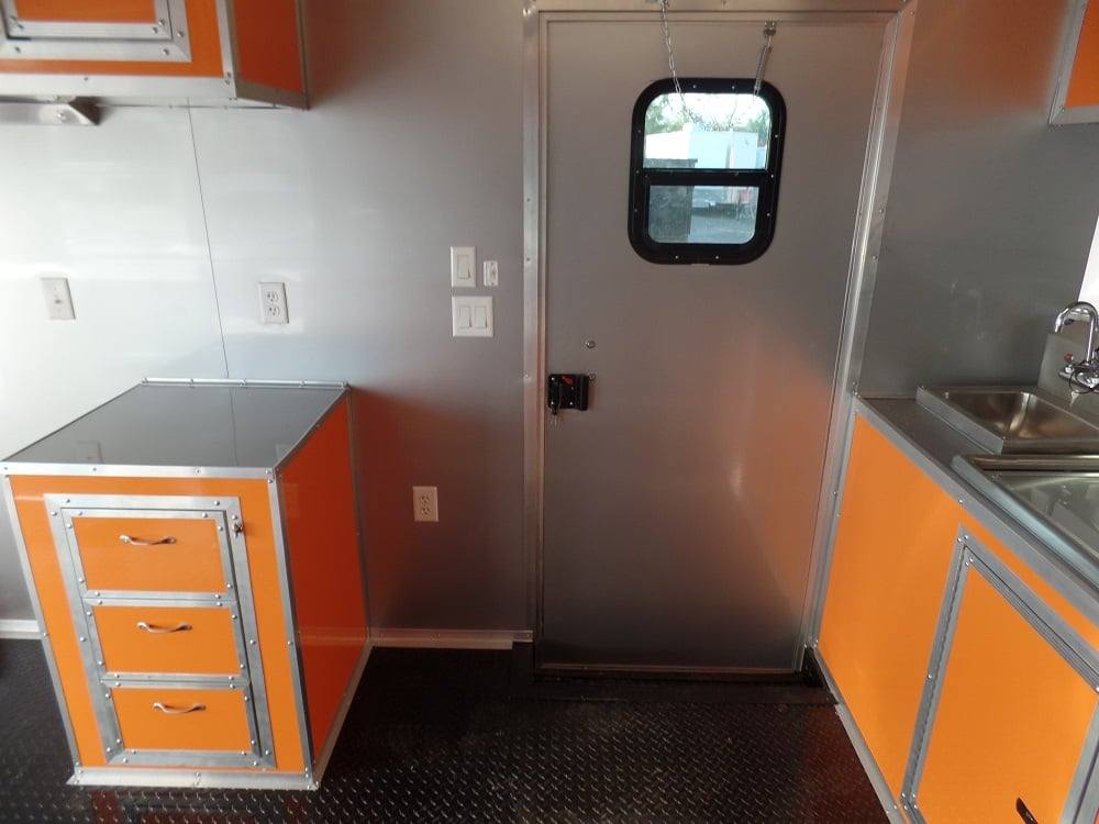 704-8.5-x-24-concession-trailer-orange-bbq-food-event-catering-9.jpg 8.5' x 24' Concession Trailer Orange BBQ Food Event Catering