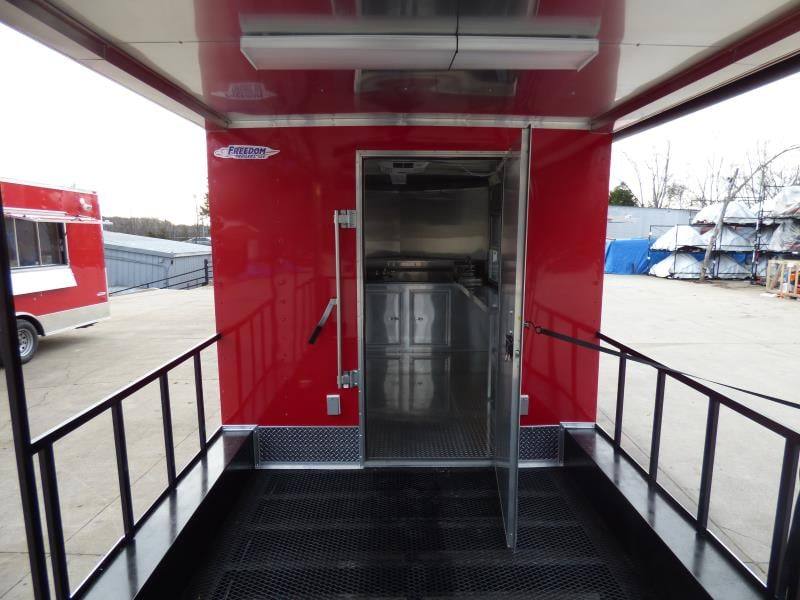 705-8.5-x-24-concession-trailer-red-bbq-food-event-catering-13.jpg 8.5' x 24' Concession Trailer Red BBQ Food Event Catering
