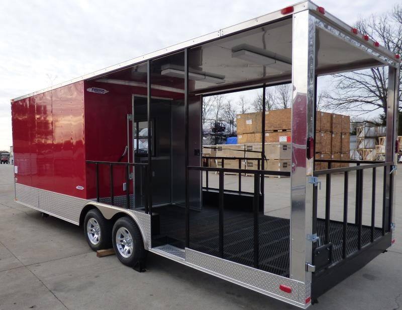 705-8.5-x-24-concession-trailer-red-bbq-food-event-catering-23.jpg 8.5' x 24' Concession Trailer Red BBQ Food Event Catering