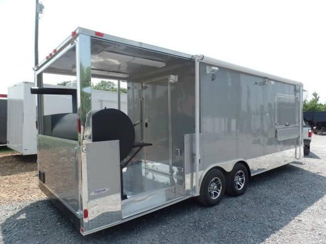 706-8.5-x-24-concession-trailer-silver-frost-bbq-event-catering-6.jpg 8.5' x 24' Concession Trailer Silver Frost BBQ Event Catering