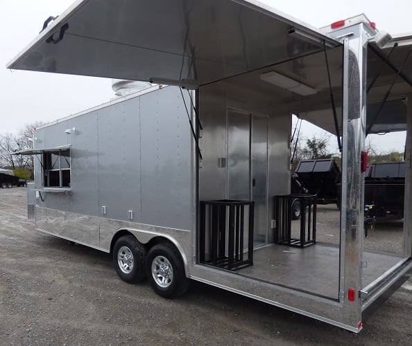 707-8.5-x-24-concession-trailer-silver-frost-bbq-food-event-catering-12.jpg 8.5' x 24' Concession Trailer Silver Frost BBQ Food Event Catering