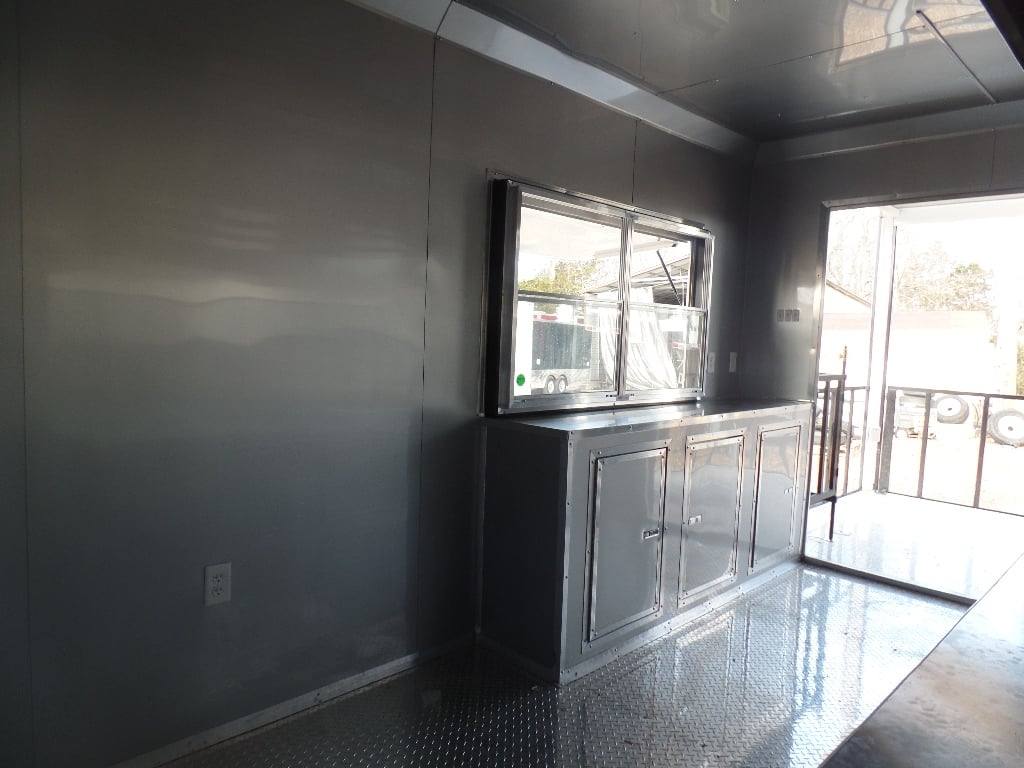 710-8.5-x-24-concession-trailer-white-bbq-catering-event-food-11.jpg 8.5' x 24' Concession Trailer White BBQ Catering Event Food