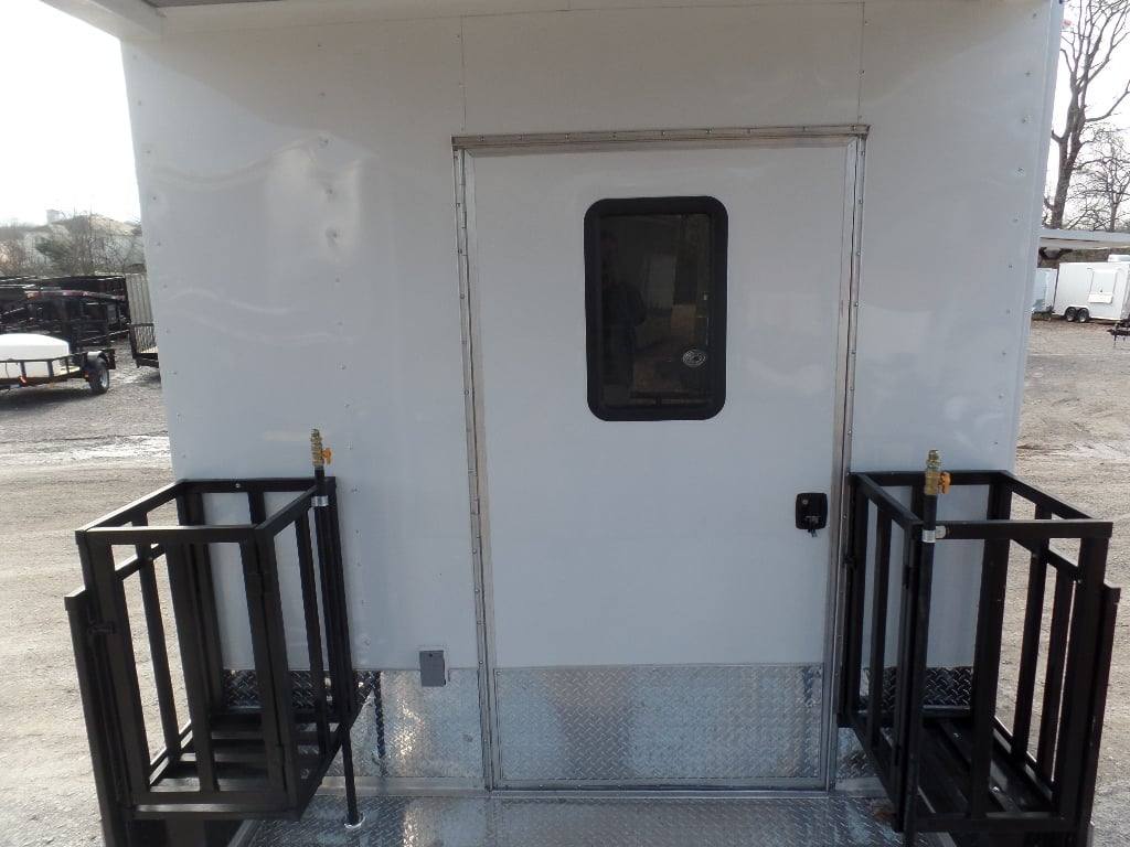 710-8.5-x-24-concession-trailer-white-bbq-catering-event-food-7.jpg 8.5' x 24' Concession Trailer White BBQ Catering Event Food
