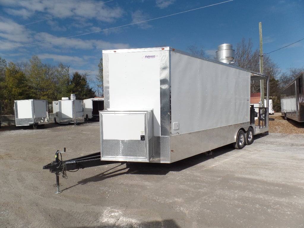 710-8.5-x-24-concession-trailer-white-bbq-catering-event-food-8.jpg 8.5' x 24' Concession Trailer White BBQ Catering Event Food