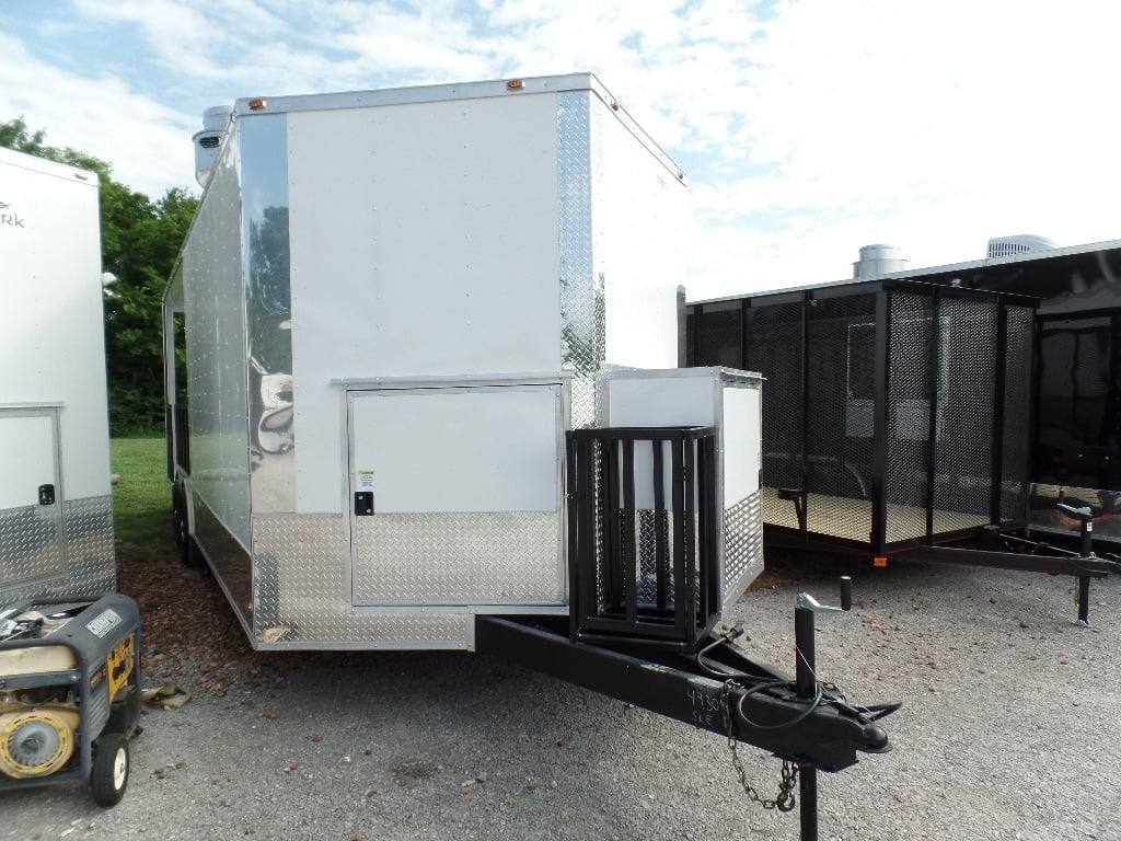 712-8.5-x-24-concession-trailer-white-bbq-food-event-catering-5.jpg 8.5' x 24' Concession Trailer White BBQ Food Event Catering