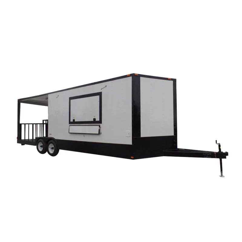 713-8.5-x-24-concession-white-bbq-event-catering-food-trailer-1.webp 8.5' x 24' Concession White BBQ Event Catering Food Trailer