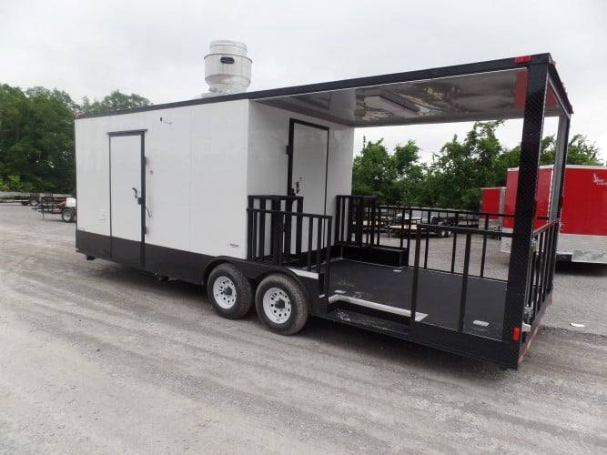 713-8.5-x-24-concession-white-bbq-event-catering-food-trailer-2.jpg 8.5' x 24' Concession White BBQ Event Catering Food Trailer