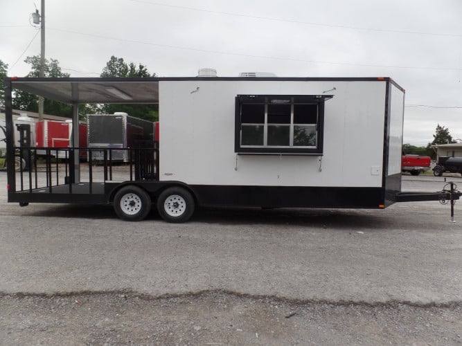 713-8.5-x-24-concession-white-bbq-event-catering-food-trailer-7.jpg 8.5' x 24' Concession White BBQ Event Catering Food Trailer