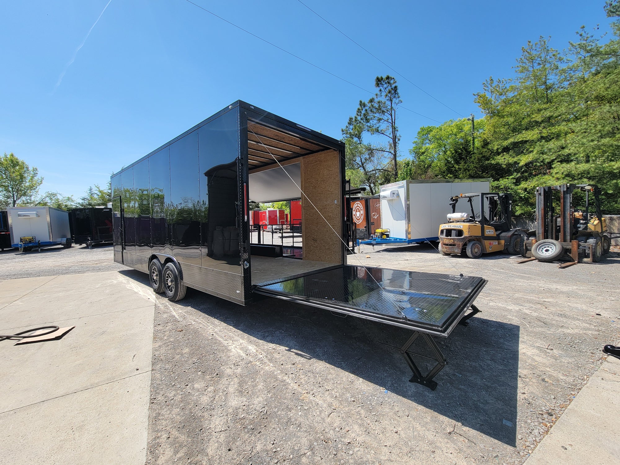 718-8.5-x-24-custom-enclosed-stage-trailer-black-with-black-out-trim-and-awning-13.jpg 8.5' X 24' Custom Enclosed Stage Trailer Black With Black Out Trim and Awning