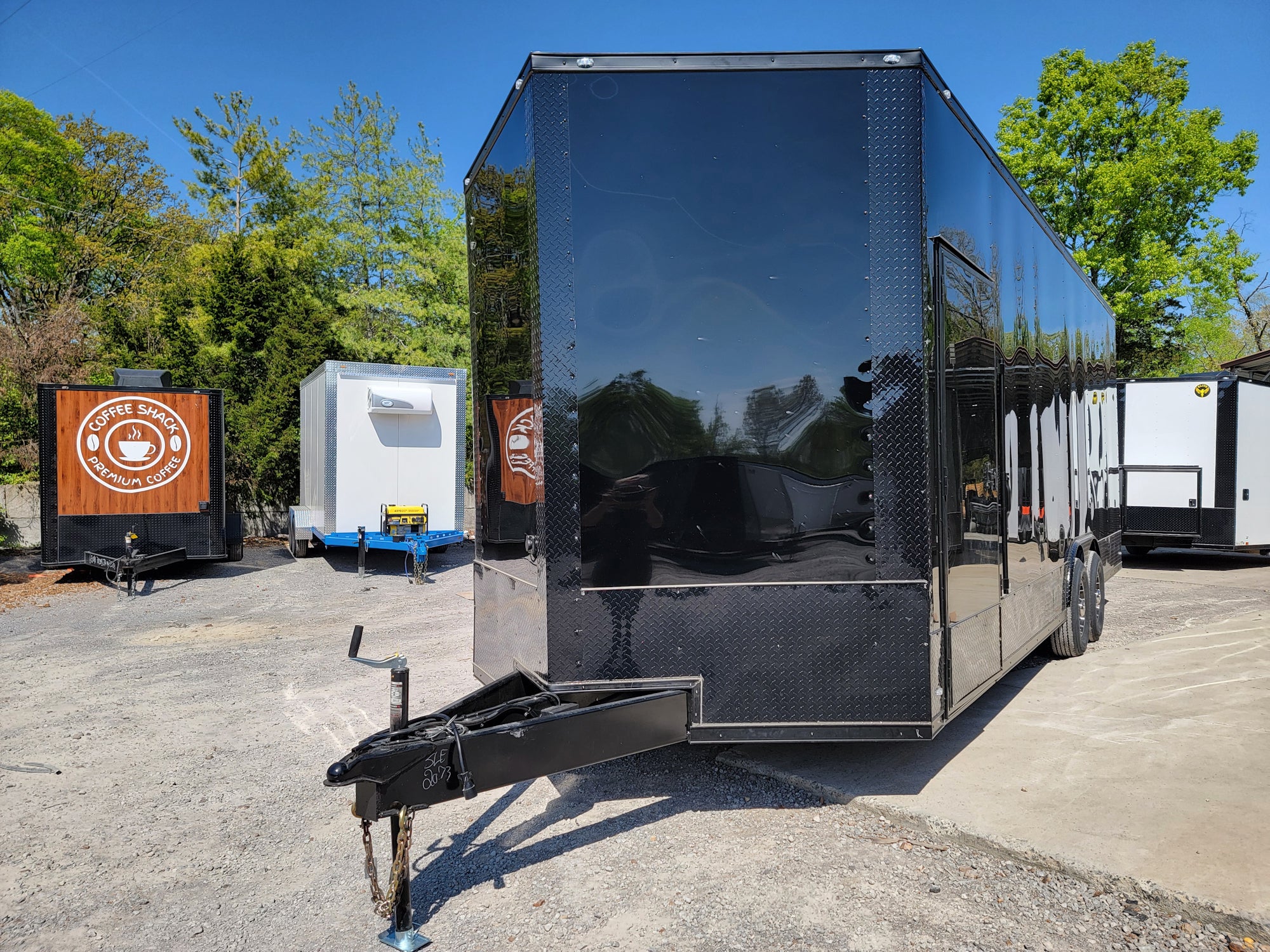 718-8.5-x-24-custom-enclosed-stage-trailer-black-with-black-out-trim-and-awning-2.jpg 8.5' X 24' Custom Enclosed Stage Trailer Black With Black Out Trim and Awning