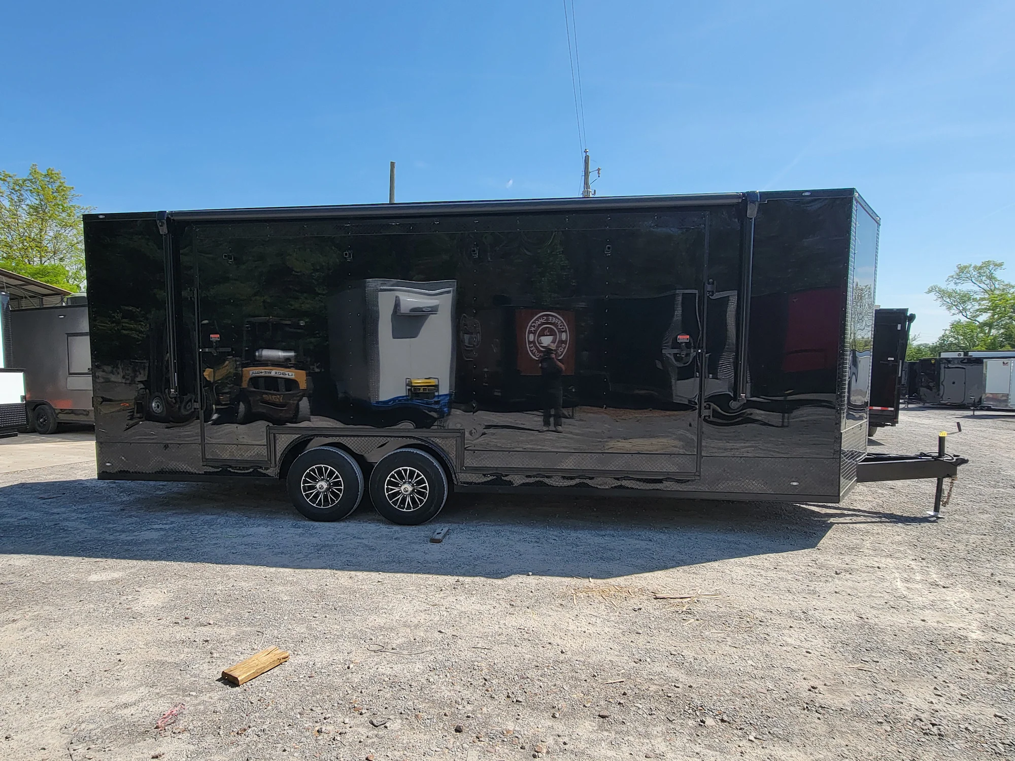 718-8.5-x-24-custom-enclosed-stage-trailer-black-with-black-out-trim-and-awning-4.webp 8.5' X 24' Custom Enclosed Stage Trailer Black With Black Out Trim and Awning