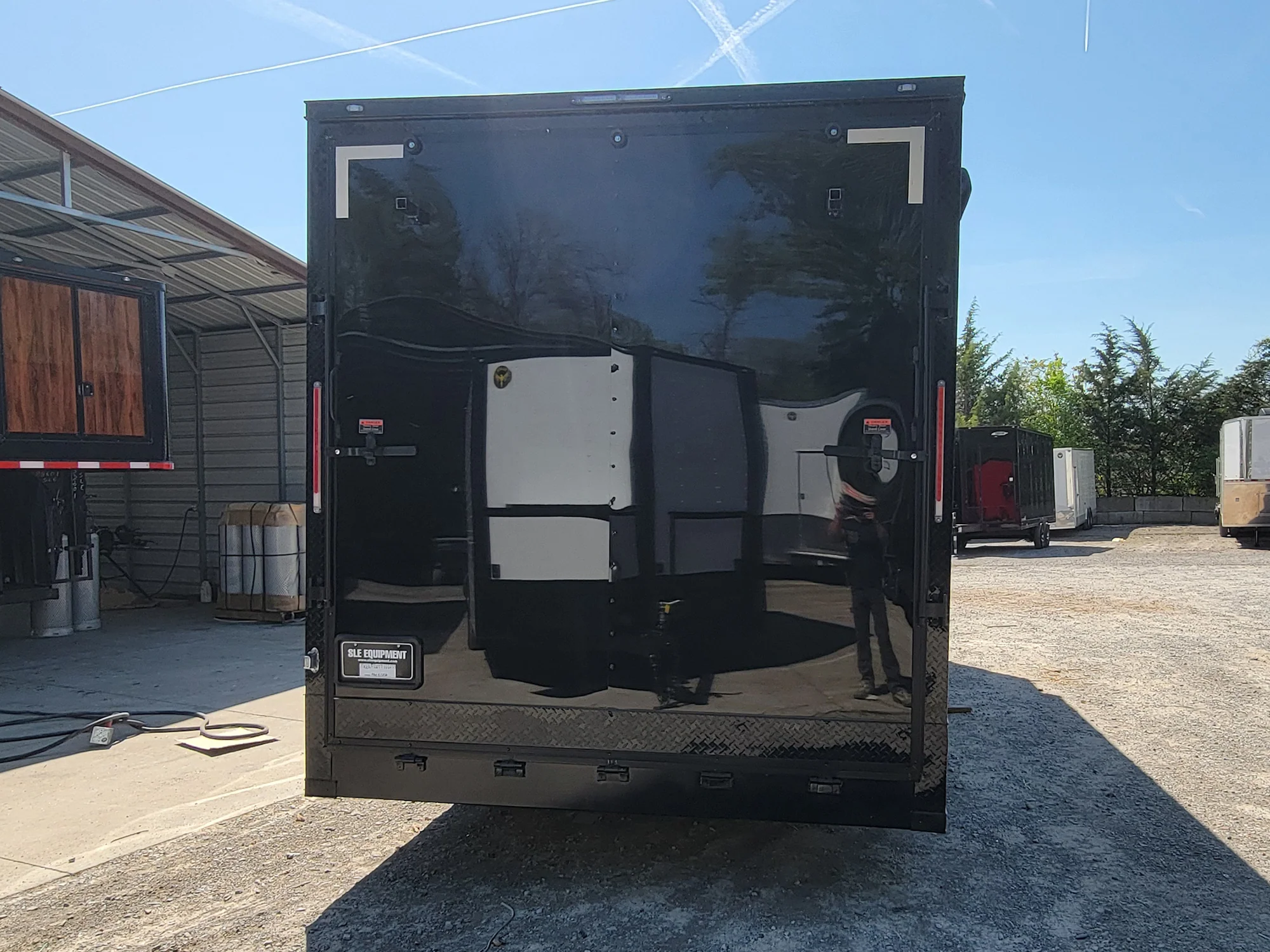 718-8.5-x-24-custom-enclosed-stage-trailer-black-with-black-out-trim-and-awning-6.webp 8.5' X 24' Custom Enclosed Stage Trailer Black With Black Out Trim and Awning