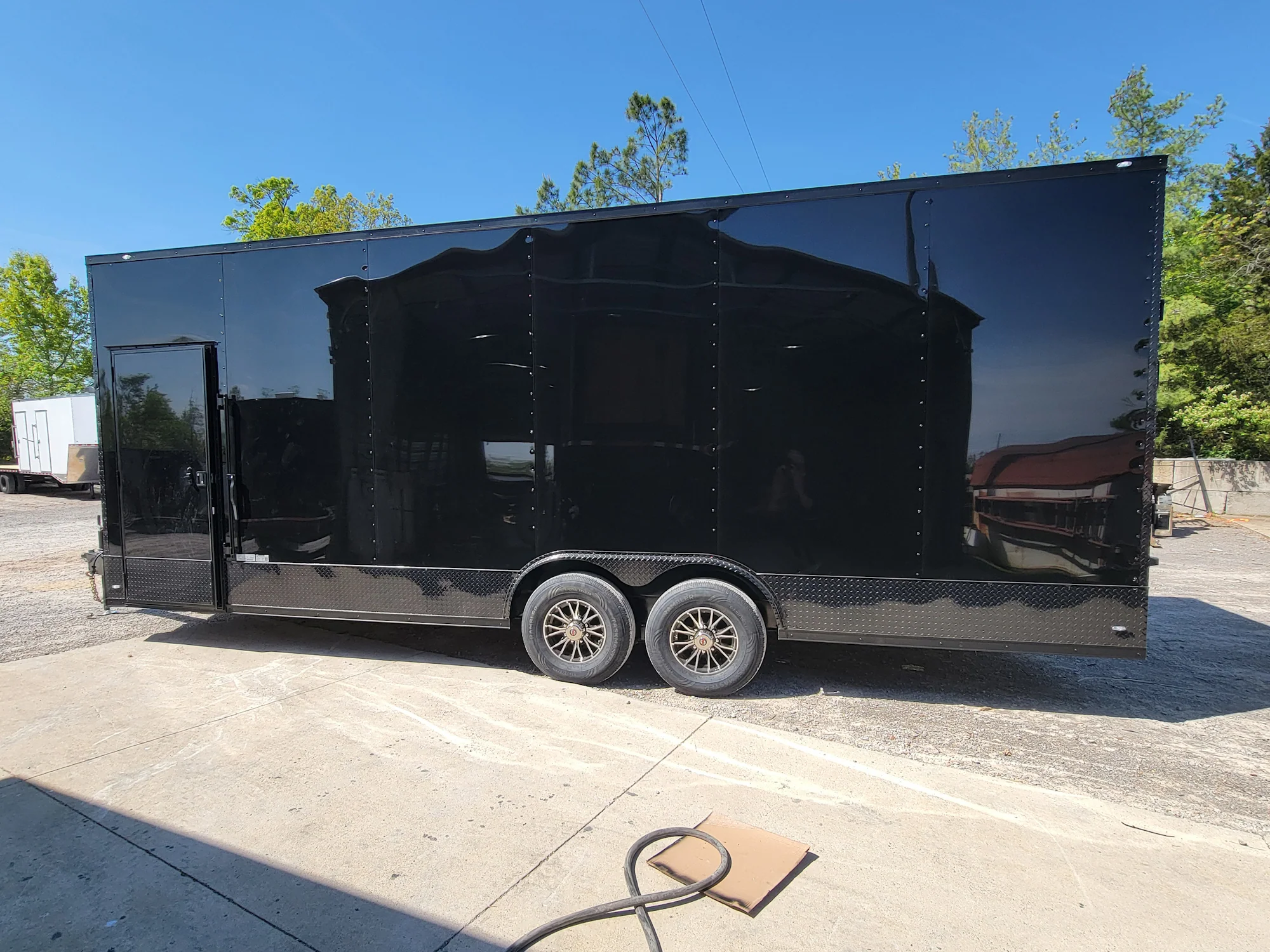 718-8.5-x-24-custom-enclosed-stage-trailer-black-with-black-out-trim-and-awning-8.webp 8.5' X 24' Custom Enclosed Stage Trailer Black With Black Out Trim and Awning