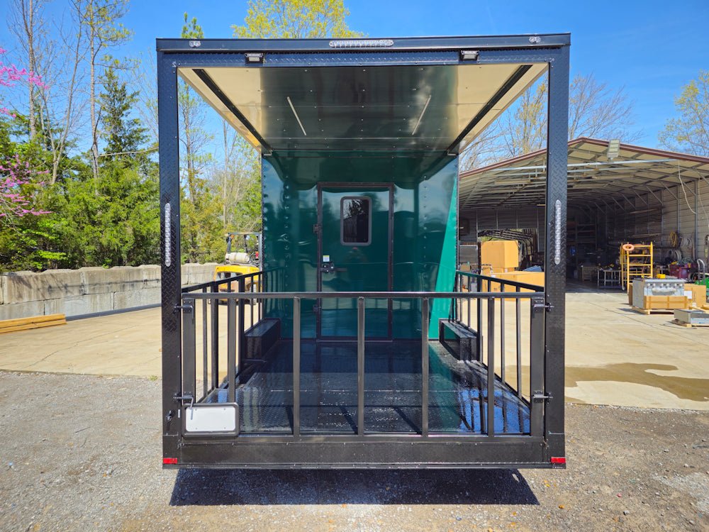 719-8.5-x-24-emerald-green-concession-trailer-bbq-event-catering-10.jpg 8.5' X 24' Emerald Green Concession Trailer BBQ Event Catering