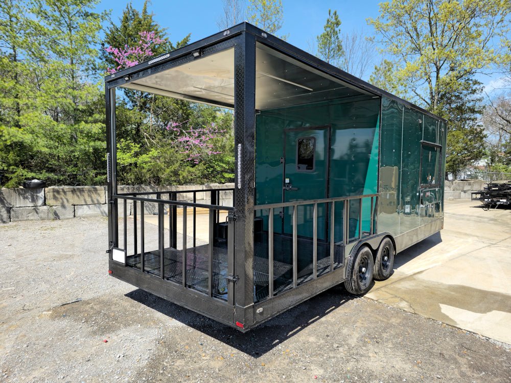 719-8.5-x-24-emerald-green-concession-trailer-bbq-event-catering-11.jpg 8.5' X 24' Emerald Green Concession Trailer BBQ Event Catering