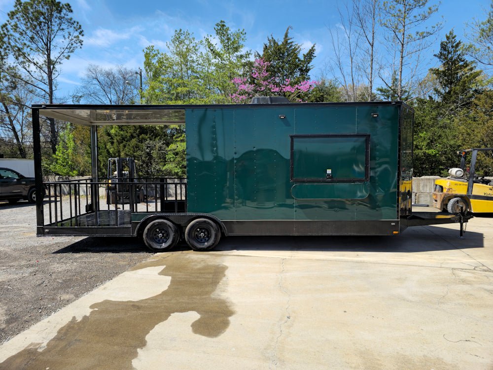 719-8.5-x-24-emerald-green-concession-trailer-bbq-event-catering-12.jpg 8.5' X 24' Emerald Green Concession Trailer BBQ Event Catering