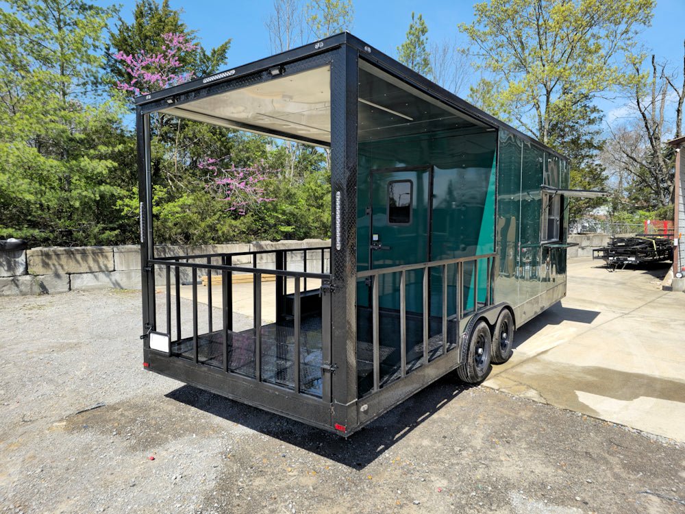 719-8.5-x-24-emerald-green-concession-trailer-bbq-event-catering-13.jpg 8.5' X 24' Emerald Green Concession Trailer BBQ Event Catering