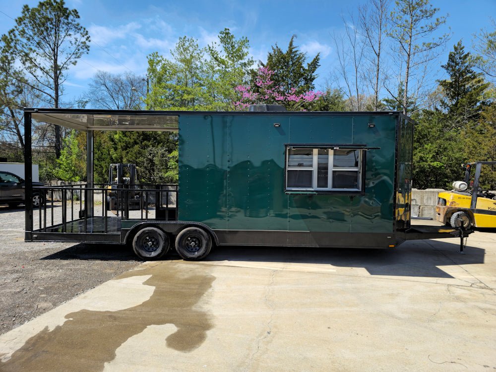 719-8.5-x-24-emerald-green-concession-trailer-bbq-event-catering-14.jpg 8.5' X 24' Emerald Green Concession Trailer BBQ Event Catering