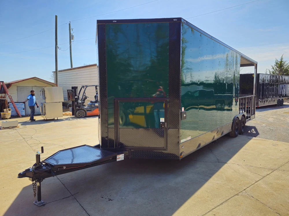 719-8.5-x-24-emerald-green-concession-trailer-bbq-event-catering-4.webp 8.5' X 24' Emerald Green Concession Trailer BBQ Event Catering