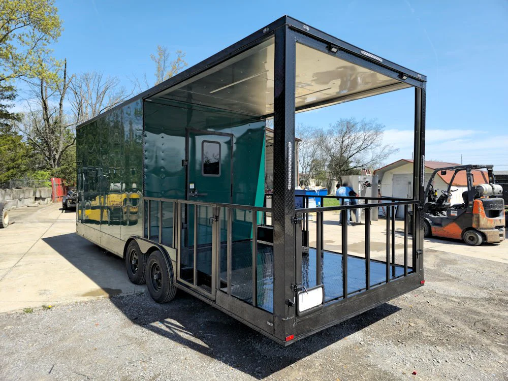 719-8.5-x-24-emerald-green-concession-trailer-bbq-event-catering-9.webp 8.5' X 24' Emerald Green Concession Trailer BBQ Event Catering