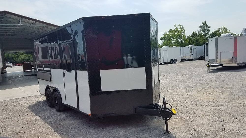 72-8.5-x-16-black-white-food-concession-event-trailer-25.jpg 8.5' x 16' Black & White Food Concession Event Trailer