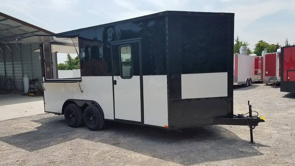 72-8.5-x-16-black-white-food-concession-event-trailer-4.jpg 8.5' x 16' Black & White Food Concession Event Trailer