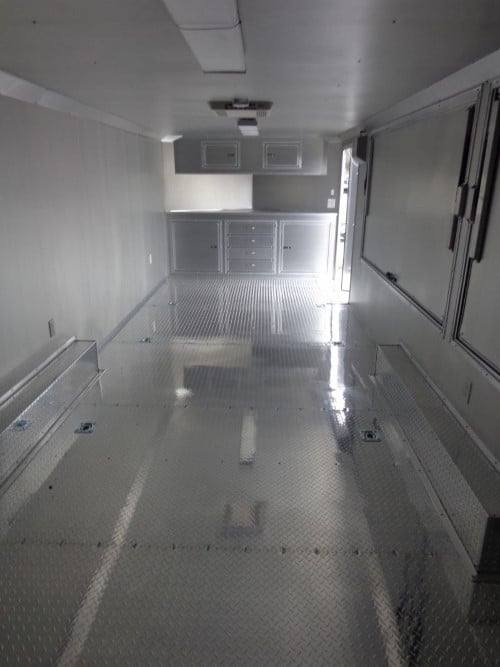 720-8.5-x-24-enclosed-red-food-trailer-car-hauler-catering-event-2.jpg 8.5' x 24' Enclosed Red Food Trailer Car Hauler Catering Event