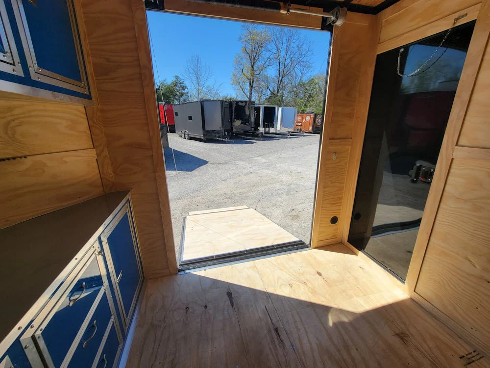 723-8.5-x-24-hybrid-cobalt-blue-with-blackout-trim-and-16-covered-porch-18.webp 8.5' X 24' Hybrid Cobalt Blue With Blackout Trim and 16' Covered Porch