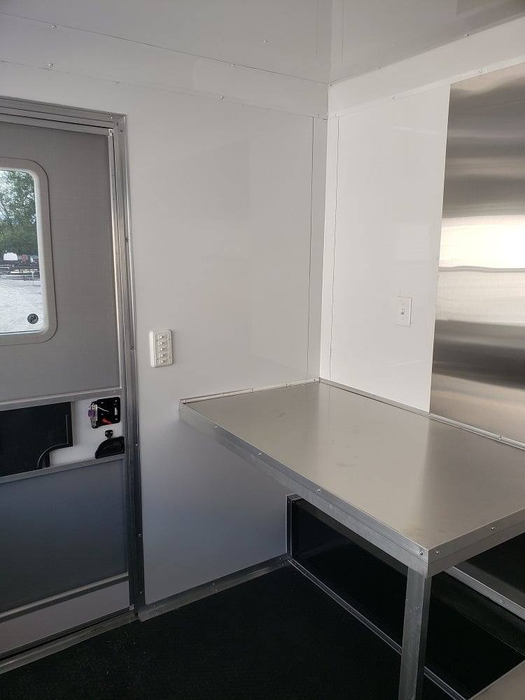 725-8.5-x-24-lime-green-bbq-porch-concession-trailer-with-restroom-11.jpg 8.5' x 24' Lime Green BBQ Porch Concession Trailer with Restroom