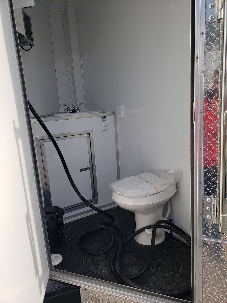 725-8.5-x-24-lime-green-bbq-porch-concession-trailer-with-restroom-22.jpg 8.5' x 24' Lime Green BBQ Porch Concession Trailer with Restroom