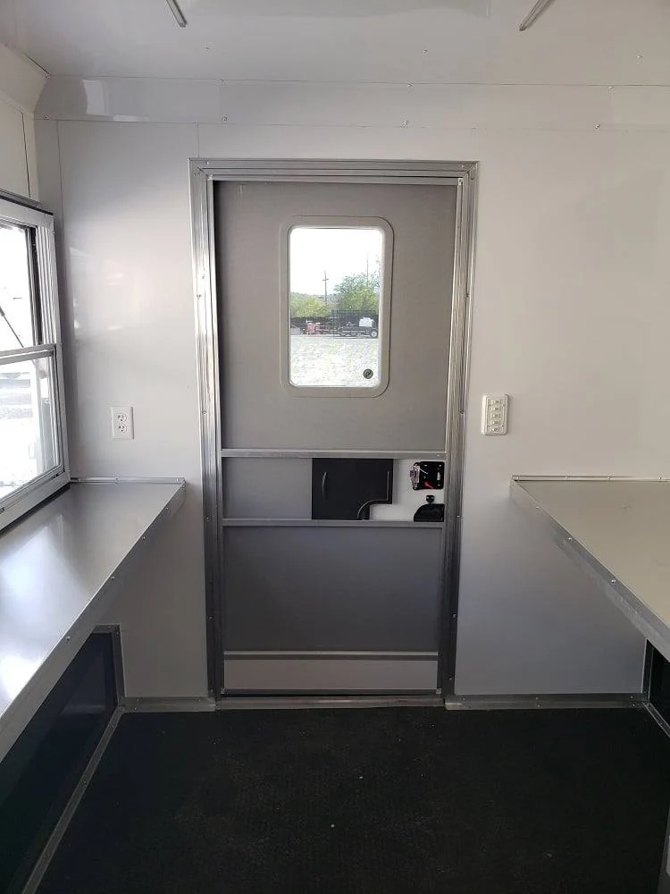 725-8.5-x-24-lime-green-bbq-porch-concession-trailer-with-restroom-23.webp 8.5' x 24' Lime Green BBQ Porch Concession Trailer with Restroom