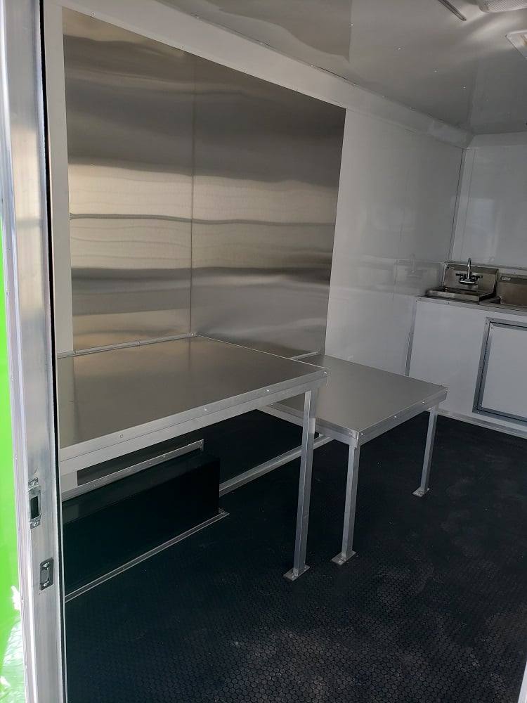 725-8.5-x-24-lime-green-bbq-porch-concession-trailer-with-restroom-27.jpg 8.5' x 24' Lime Green BBQ Porch Concession Trailer with Restroom