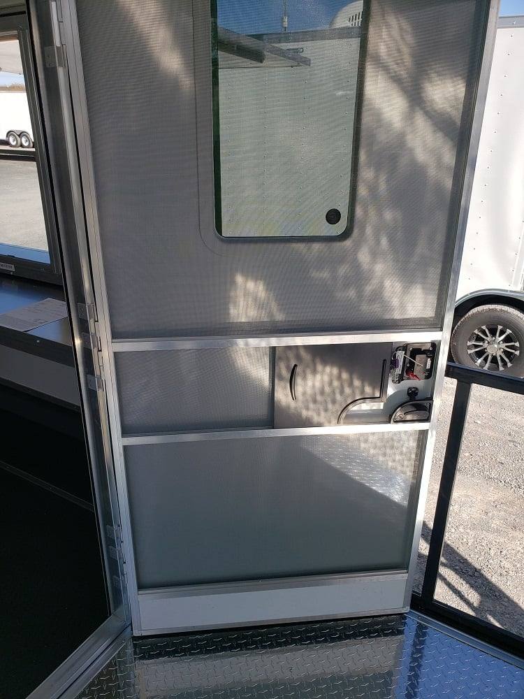 8.5' x 24' Lime Green BBQ Porch Concession Trailer with Restroom and Appliances