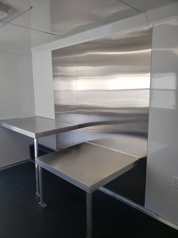 8.5' x 24' Lime Green BBQ Porch Concession Trailer with Restroom and Appliances