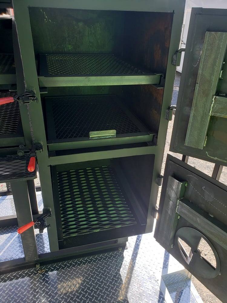 8.5' x 24' Lime Green BBQ Porch Concession Trailer with Restroom and Appliances