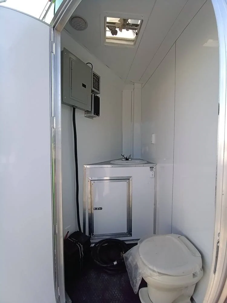 727-8.5-x-24-lime-green-bbq-porch-style-concession-trailer-with-restroom-and-appliances-11.webp 8.5' x 24' Lime Green BBQ Porch Style Concession Trailer with Restroom and Appliances