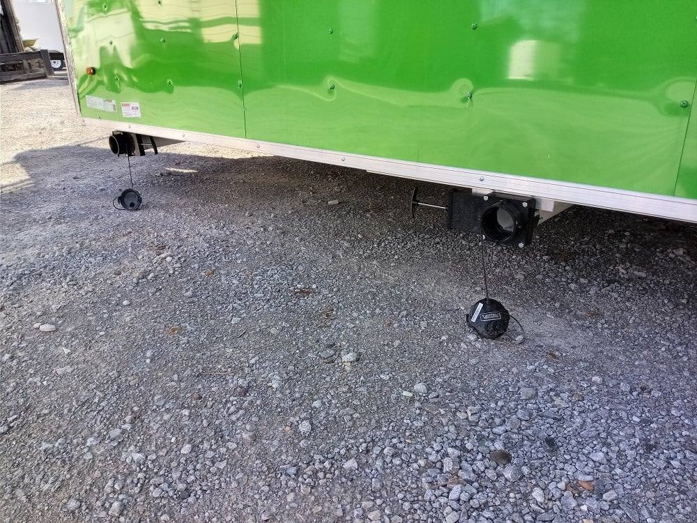 727-8.5-x-24-lime-green-bbq-porch-style-concession-trailer-with-restroom-and-appliances-12.jpg 8.5' x 24' Lime Green BBQ Porch Style Concession Trailer with Restroom and Appliances