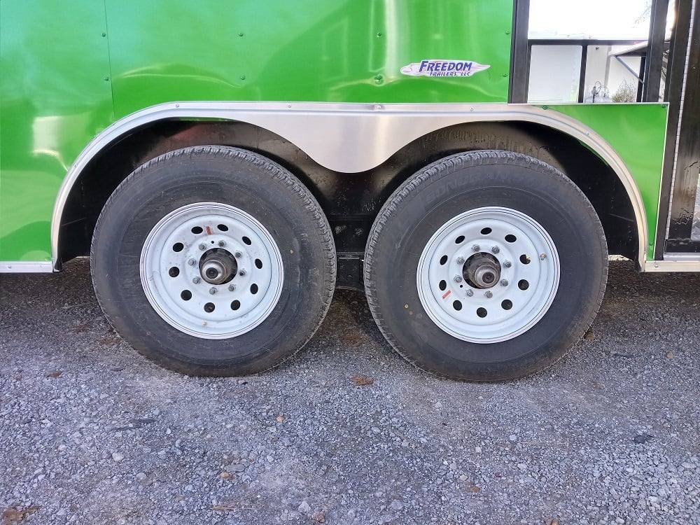 727-8.5-x-24-lime-green-bbq-porch-style-concession-trailer-with-restroom-and-appliances-13.jpg 8.5' x 24' Lime Green BBQ Porch Style Concession Trailer with Restroom and Appliances